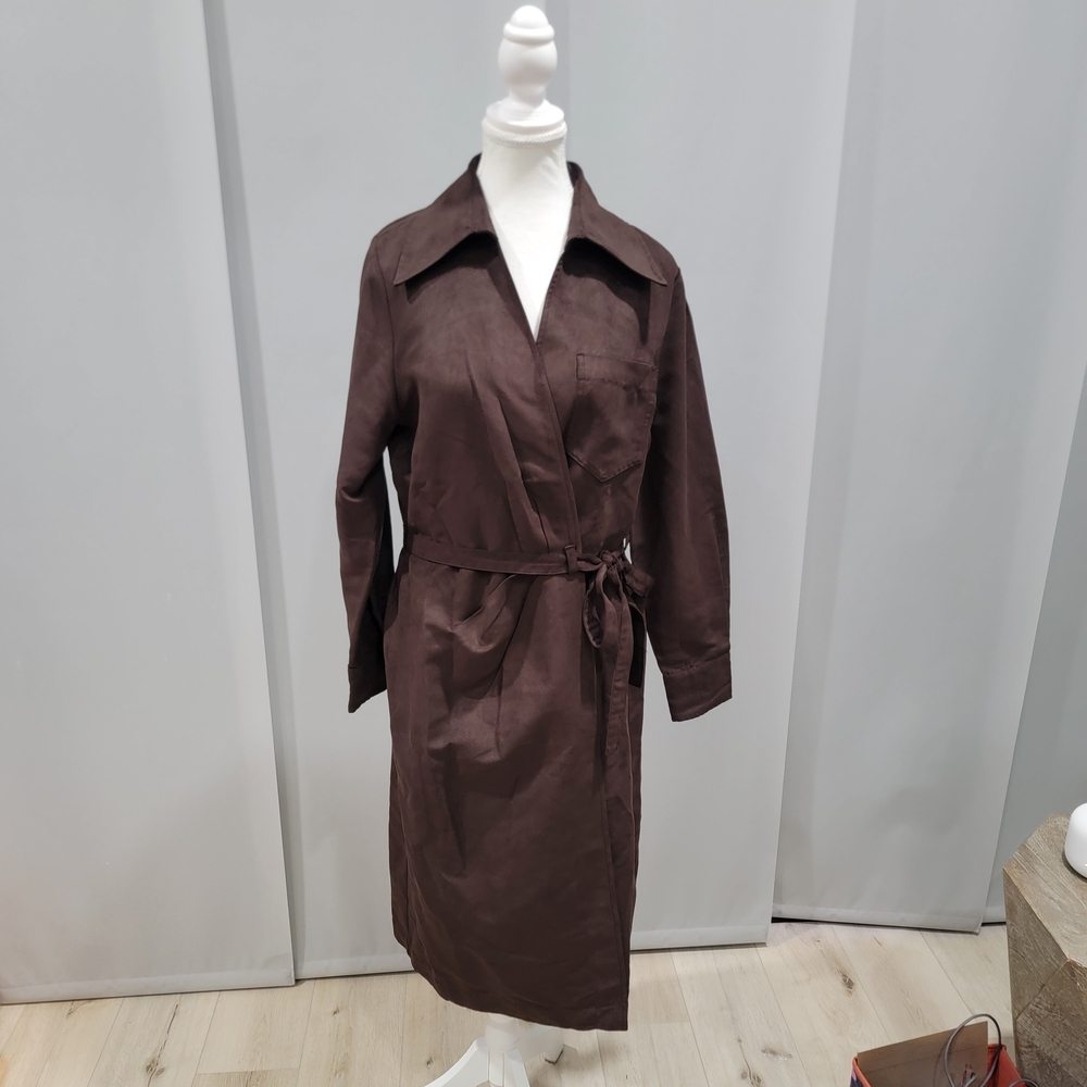 Banana Republic Factory Brown Midi Wrap Dress